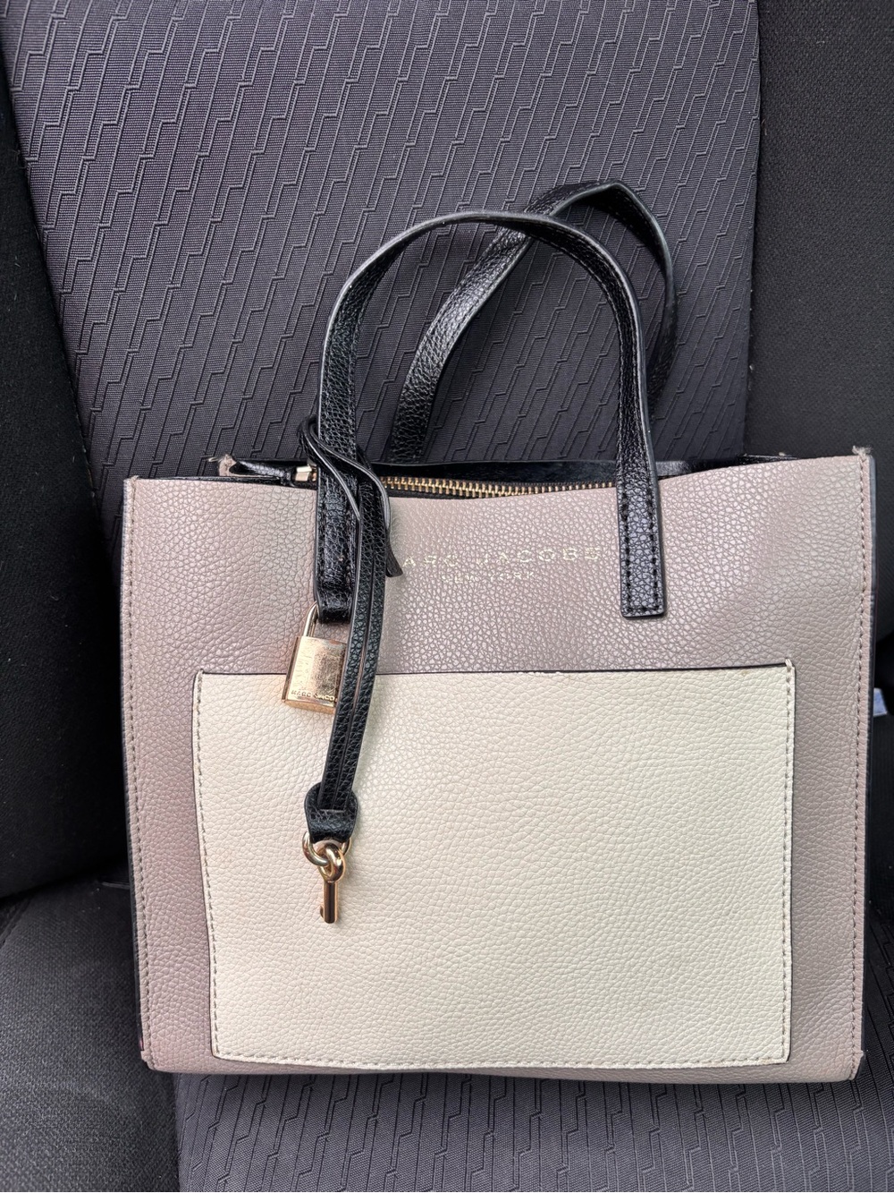 Michael Kors Two-Tone Satchel in Brown & White Like New